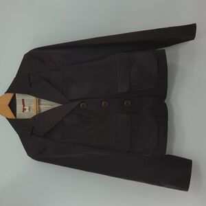 Tape Measure Anthropologie Retro Brown Blazer Jacket